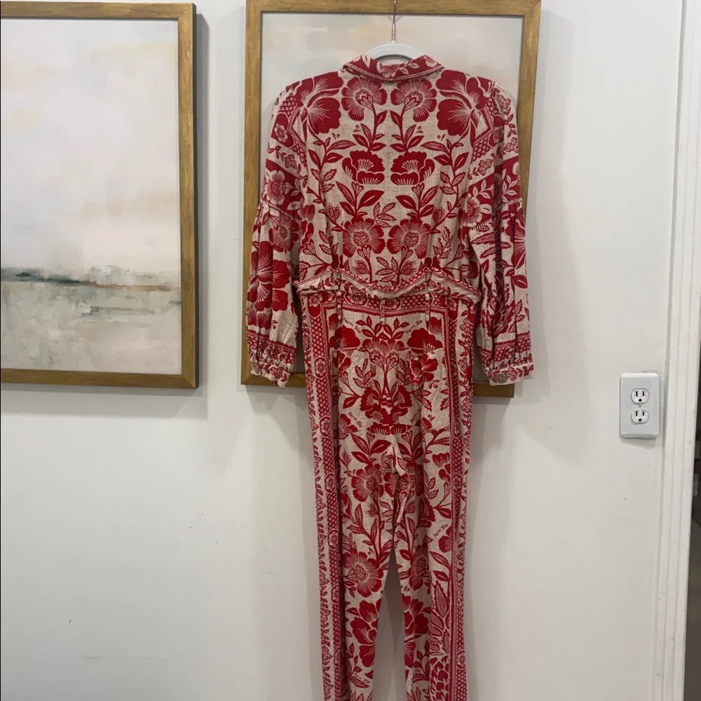 Farm Rio red jumpsuit Small - Picture 6 of 7